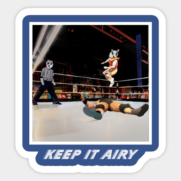 Keep it Airy: Wrestling Tee Sticker by Keep it Airy